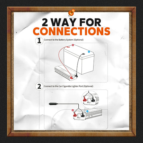 how to connect litime 700 watt inverter