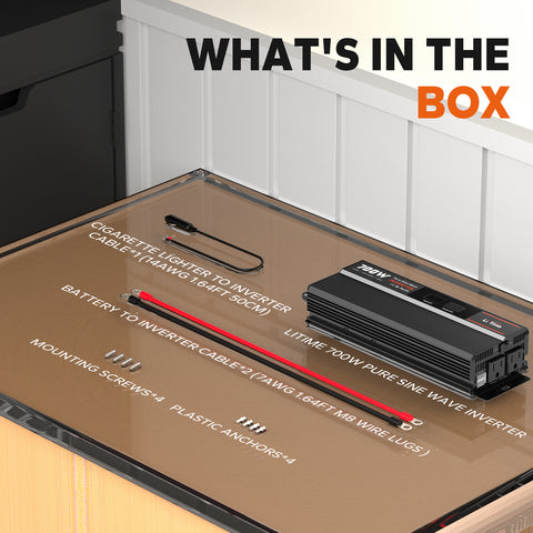 LiTime 700 Watt 12V Pure Sine Wave Inverter