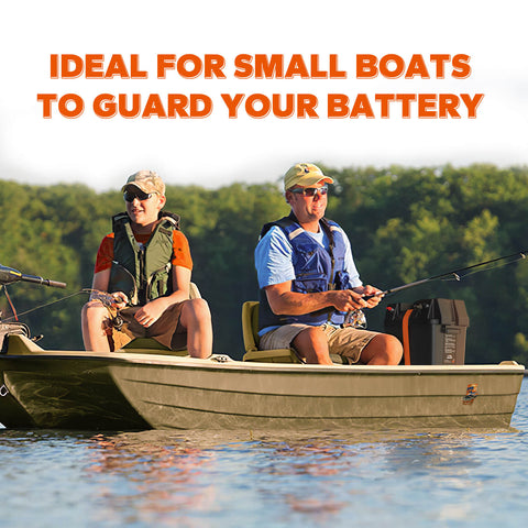 LiTime Portable Battery Box for Marine & RV Use, Built-in Voltmeter, Fits Group 24/27 Size Batteries