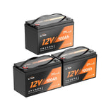 LiTime 12v 100ah lifepo4 self heating battery 3 pack