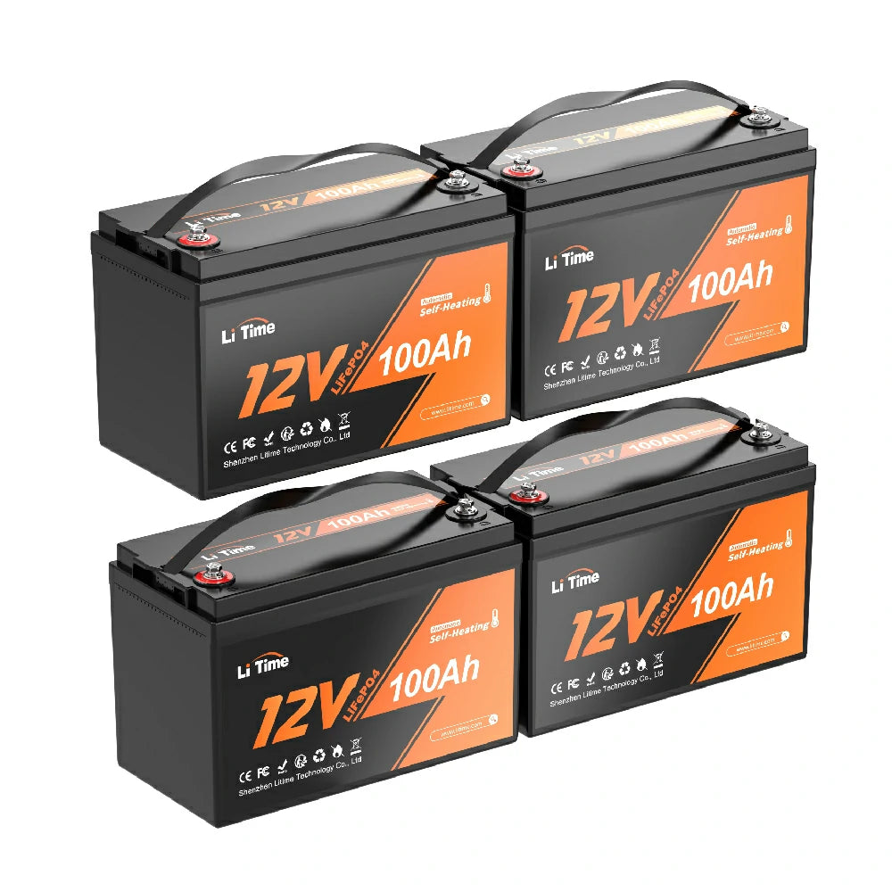 LiTime 12v self heating deep cycle battery 4pack