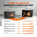 upgrade of litime 12v 100ah lithium battery with bluetooth function
