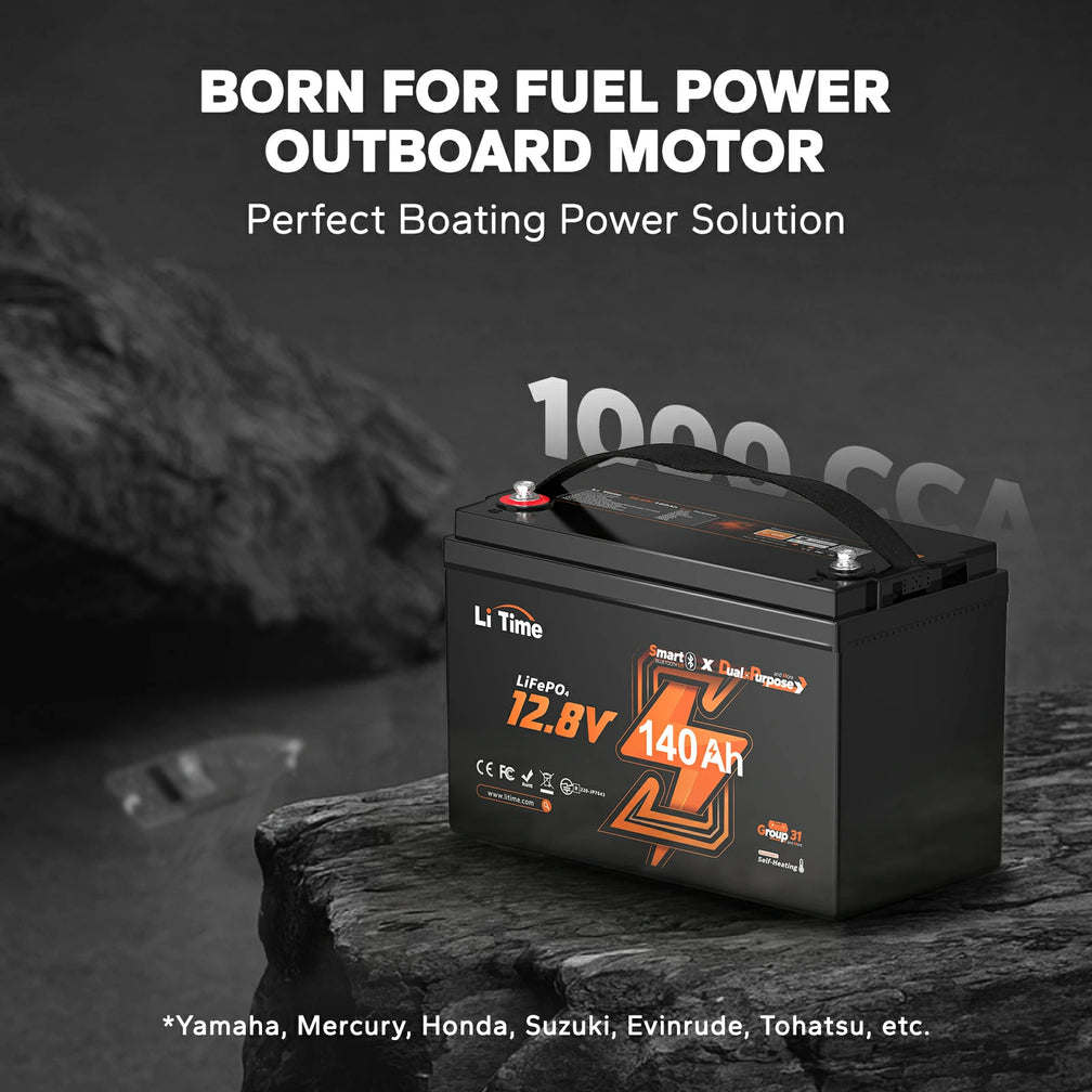 LiTime 12.8V 140Ah dual purpose battery engineered with 1000 cca
