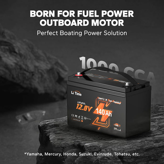 LiTime 12.8V 140Ah dual purpose battery engineered with 1000 cca