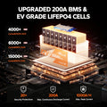 200a bms & lifepo4 cells of litime 12v 200ah self heated lifepo4 battery