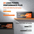 plus performance, 2x load power of litime 12v 200ah self heating lifepo4 battery
