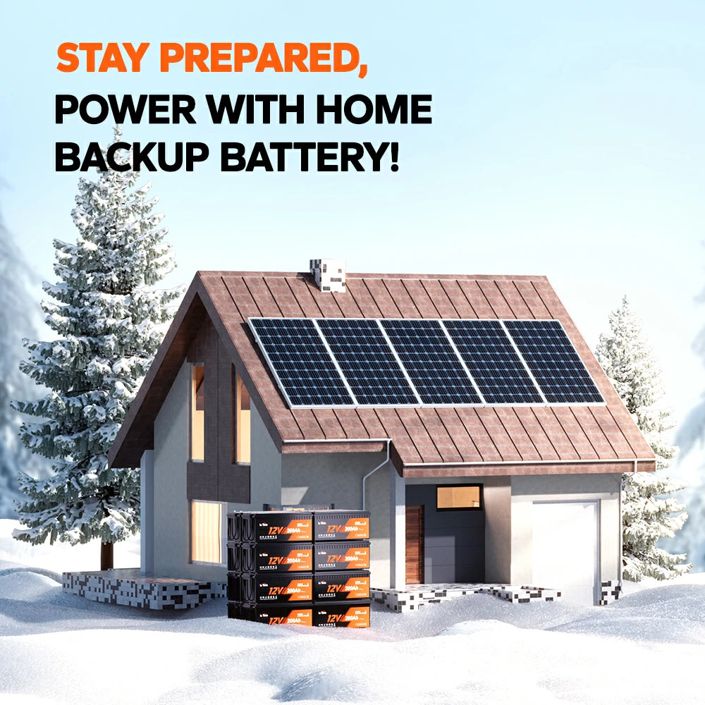 LiTime 12v 200ah lithium battery for home backup power