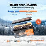 LiTime 12V 200Ah heated lithium battery with smart self-heating for safer charging in low temperatures and enhanced protection