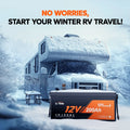 LiTime 12V 200Ah heated lithium battery ensures worry-free winter RV travel with reliable performance in cold conditions