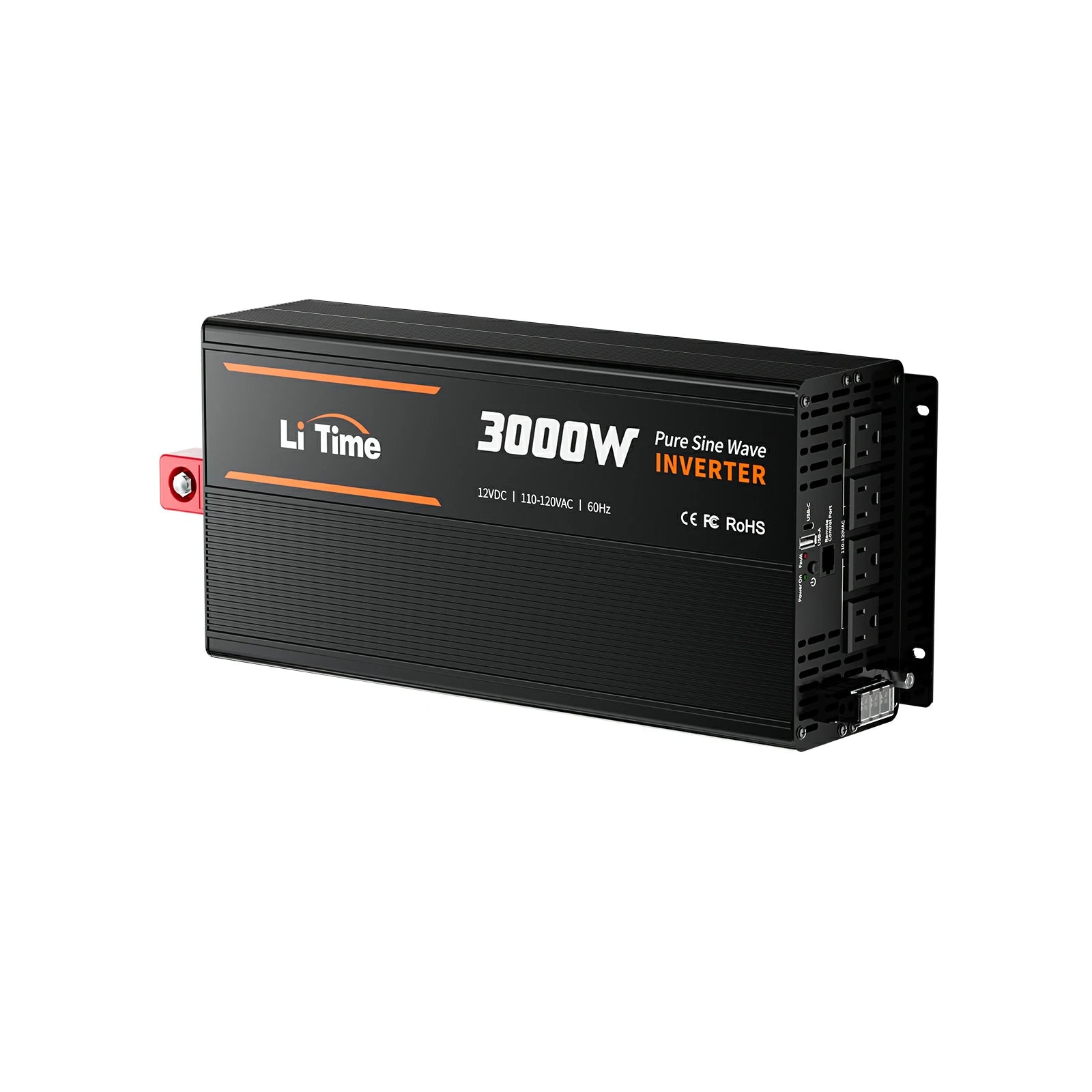 surface of LiTime 12V 3000W pure sine wave inverter