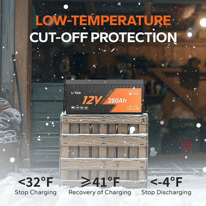 Low-Temp Protection information of LiTime 12V 280ah lithium battery  