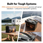ip65 waterproof and anti-loose ports of litime 12v 100ah deep cycle battery with smart communication