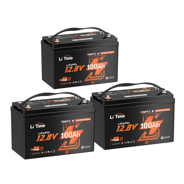 3 pack of litime 12v 100ah battery
