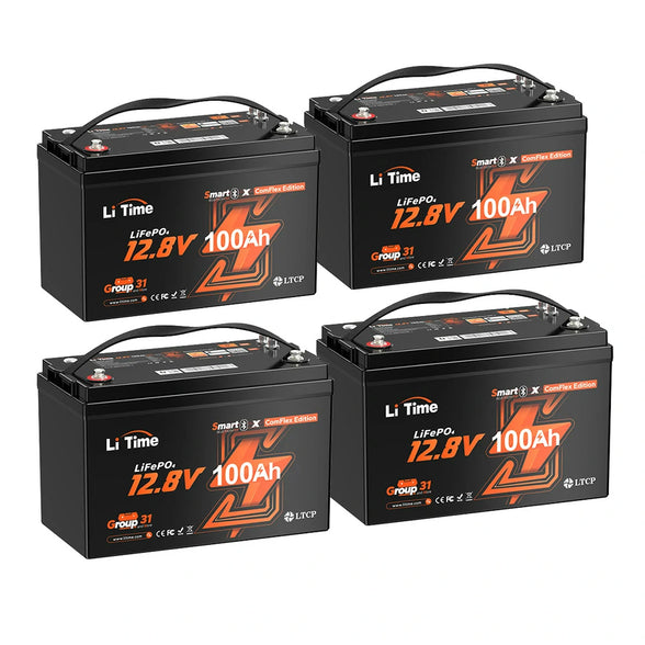 4 pack of litime 12v 100ah battery