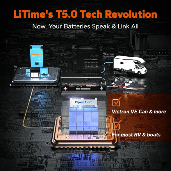 litime t5.0 tech revolution of litime 12v 100ah lifepo4 battery with smart communication