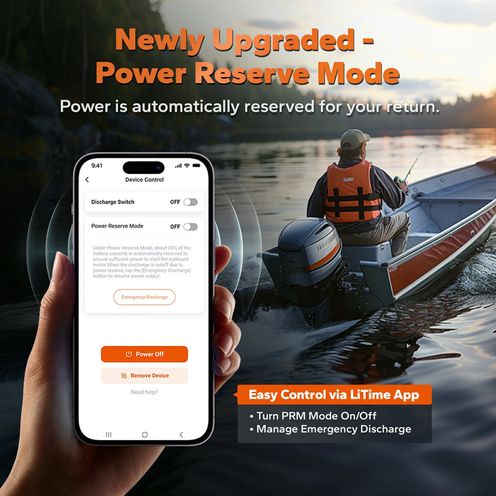 newly upgraded power reserve mode of litime 12v 140ah dual purpose lithium battery
