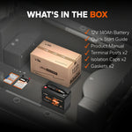 what's in the box of 12V 140Ah dual purpose marine battery