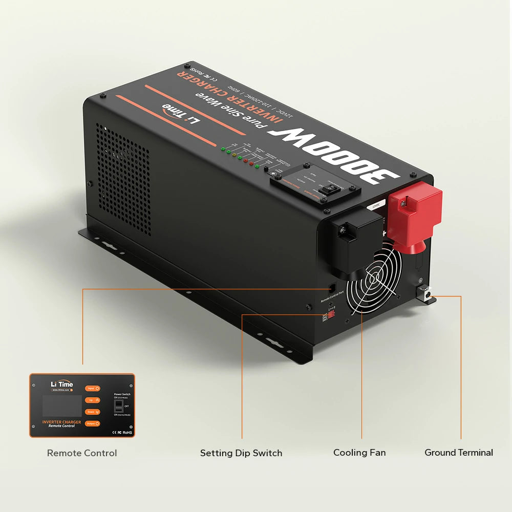 structure of litime litime 3000w pure sine wave inverter charger