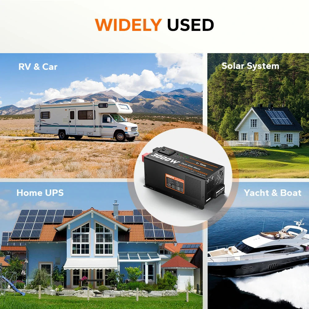 using applications of litime 3000 watt solar inverter charger