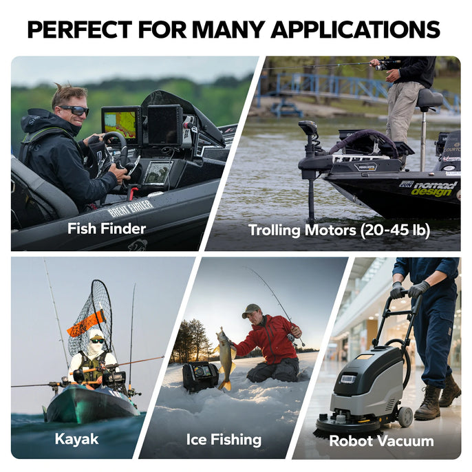 applications of litime 45ah u1 lithium battery - mobility scooter, wheelchair, camping, trolling motor, farm equipment and more