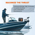  LiTime 12V 50Ah lithium trolling motor battery 60A discharge and IP65 waterproof rating feature