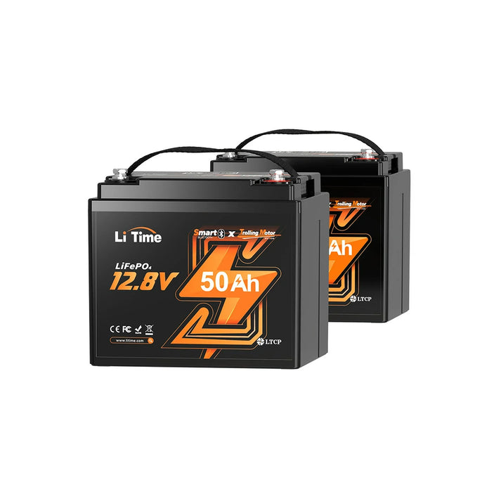 LiTime 12v 50ah battery with 2 pack