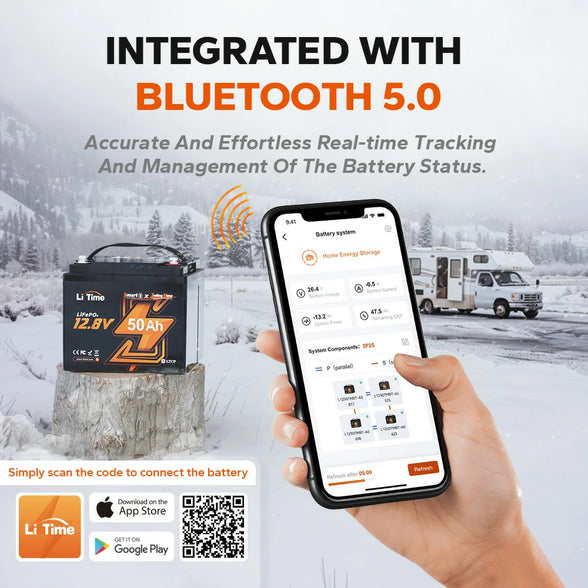 bluetooth feature of litime 12v 50ah lifepo4 lithium battery