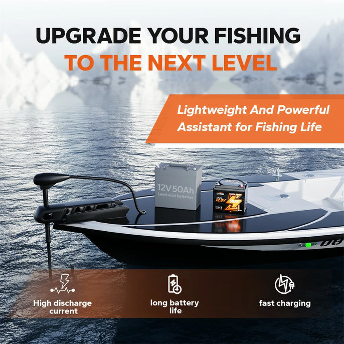 advantages of litime 50ah lithium blutooth battery in trolling motor over lead acid