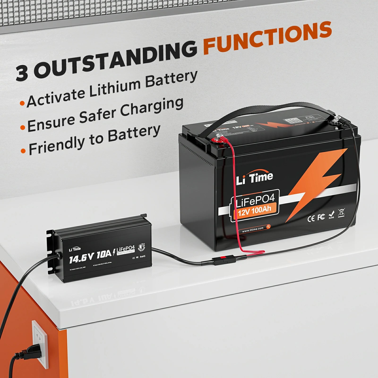 lithium battery charger with activation function