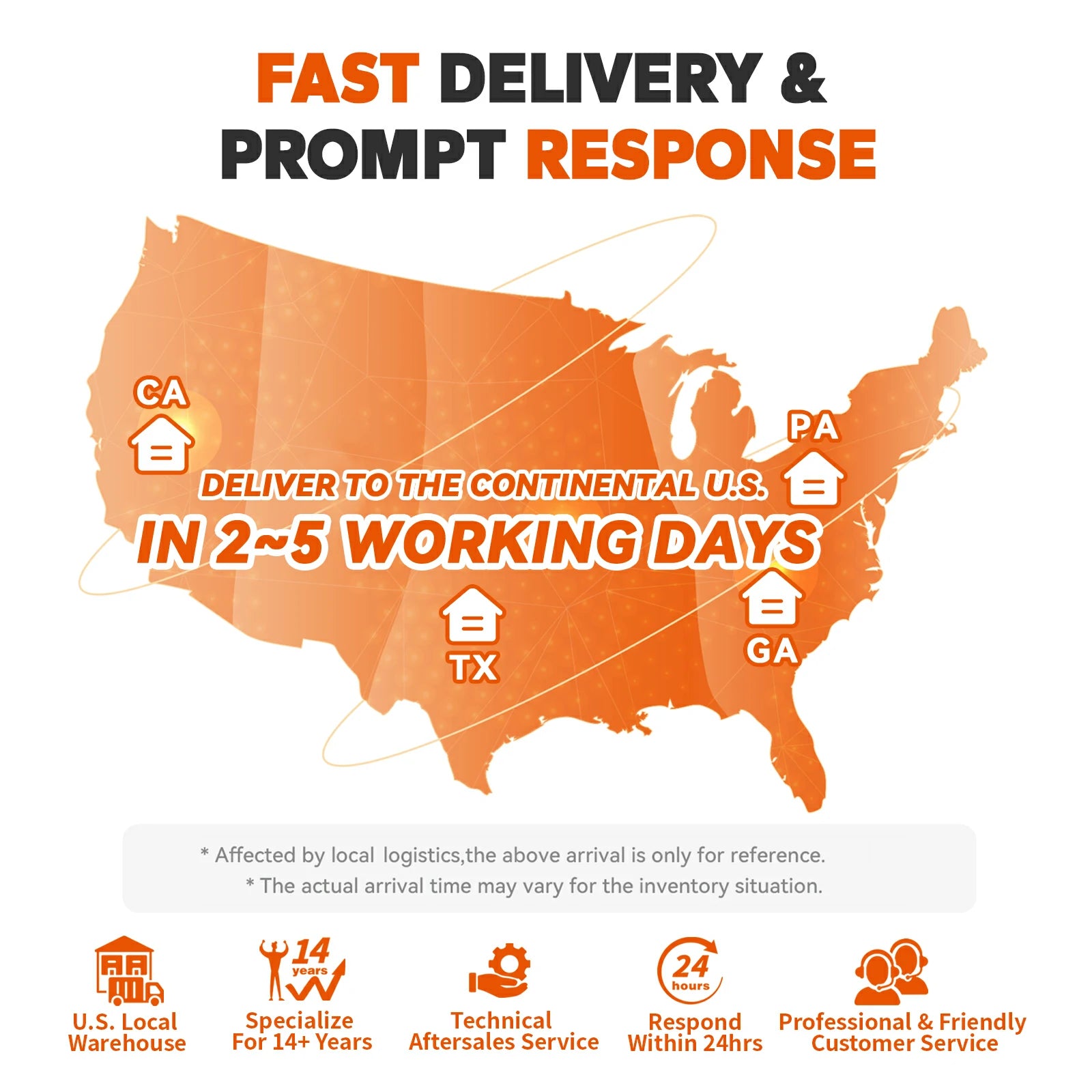 fast delivery and prompt response