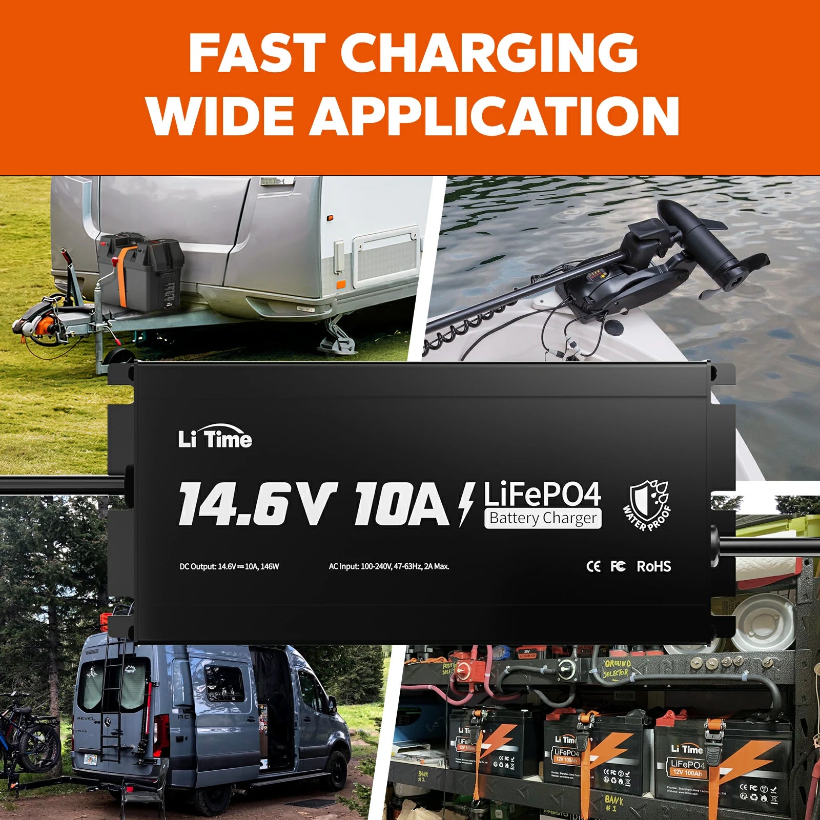 best 12V 10A lithium battery charger