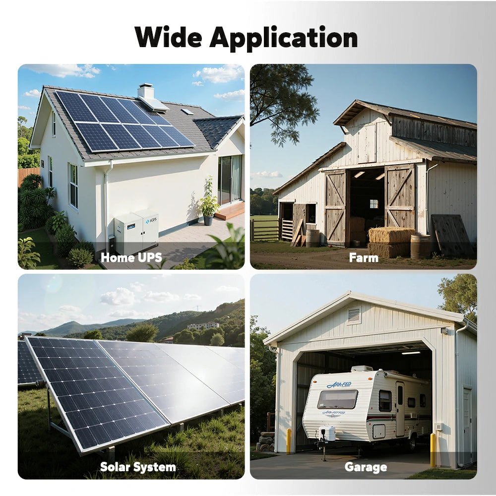 applications of litime 24v 3000w inverter charger - Home ups, farm, solar system and garage