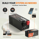 build off grid system with litime 3000 watt inverter charger