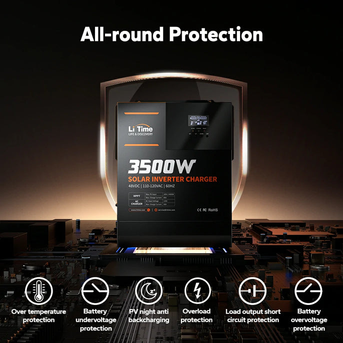 protections information of 48V 3500 watt charger power inverter 