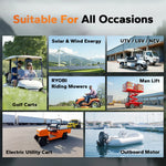 wide applications of litime 48v gc2 lifepo4 golf cart battery-utv,outboard motor, riding mowers and more