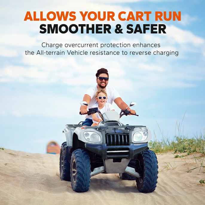 litime 48V lithium golf cart battery offers smoother, safer rides with overcurrent protection for all-terrain vehicles