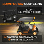 LiTime 48V 100Ah lithium battery for golf carts, lightweight (82 lbs) with powerful climbing ability and easy installation