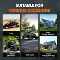 applications of LiTime 48v golf cart battery UTV, LSV, NEV, solar power system, home energy storage