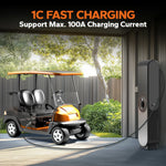 LiTime 51.2v 100ah lifepo4 golf cart battery with 1c faster charging feature