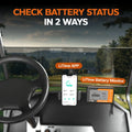 2 ways to check LiTime 48v 100ah golt cart battery status: bluetooth and battery monitor