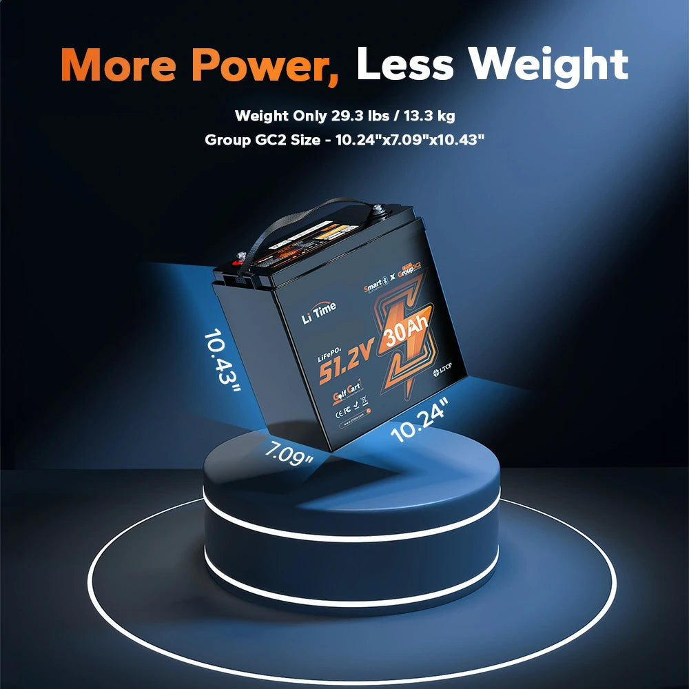 48v 30ah lithium marine battery designed group GC2 size