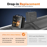 litime 48V GC2 lithium golf cart battery, designed as a drop-in replacement for lead acid batteries 