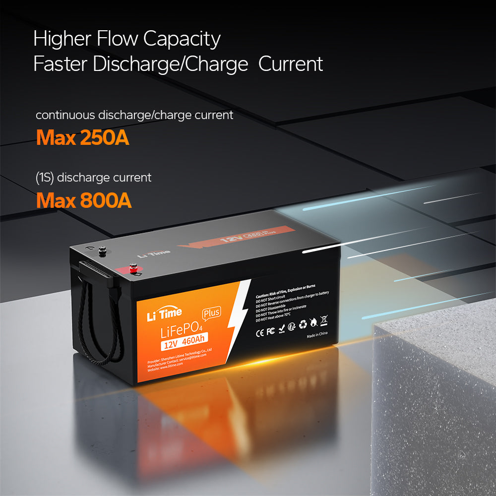 high capacity and faster discharge charge current of litime 460ah lithium battery