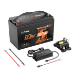 LiTime 12V 100Ah OBM Lithium Marine Battery for Electric Outboard Motors