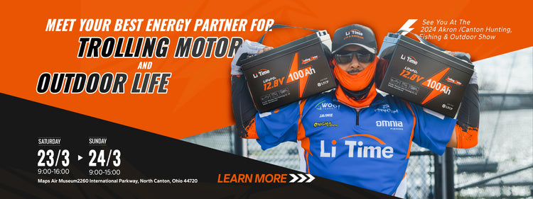 trolling motor and outdoor show with LiTime