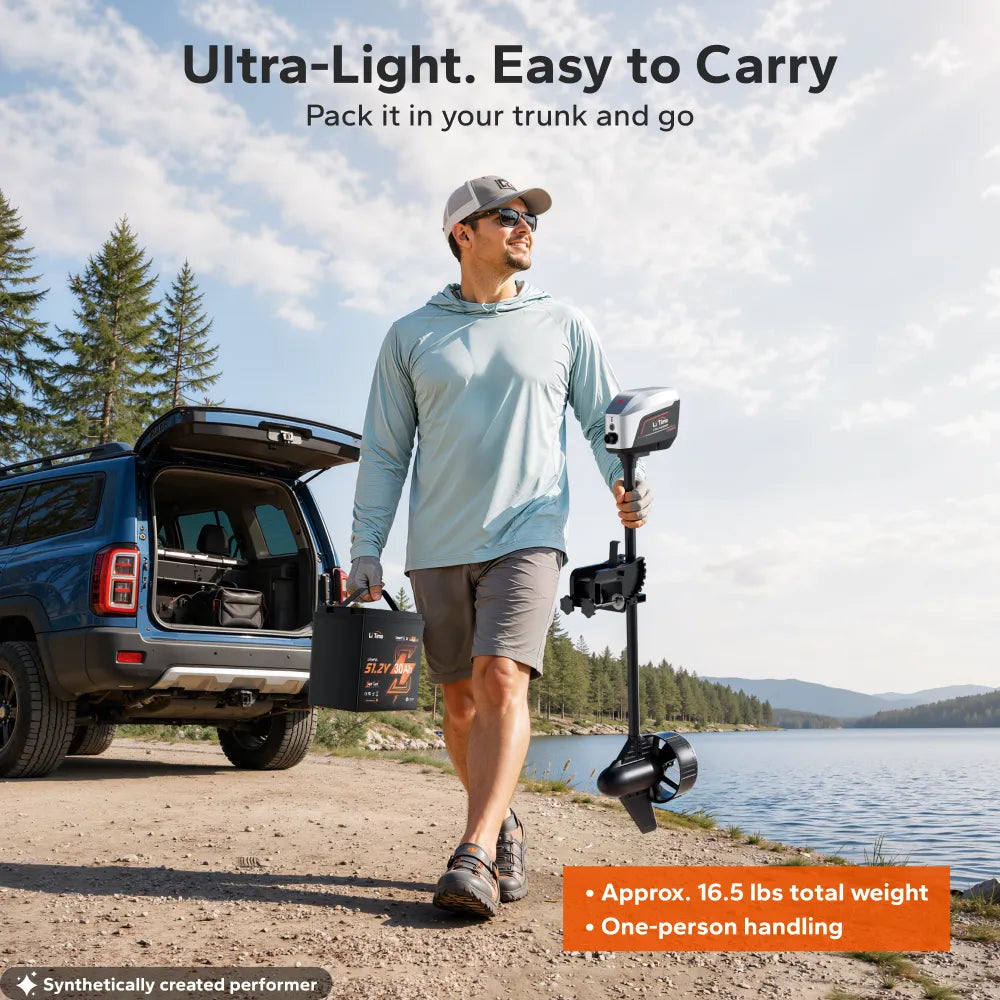 LiTime Argoseeker A2 48V2000W/5HP Electric Outboard Motor【 Limited $250 OFF Code: LTAS2 】