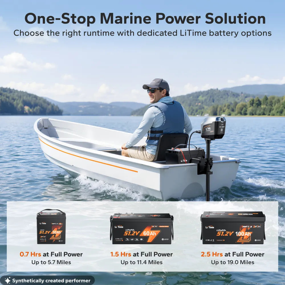 LiTime Argoseeker A2 48V2000W/5HP Electric Outboard Motor【 Limited $250 OFF Code: LTAS2 】