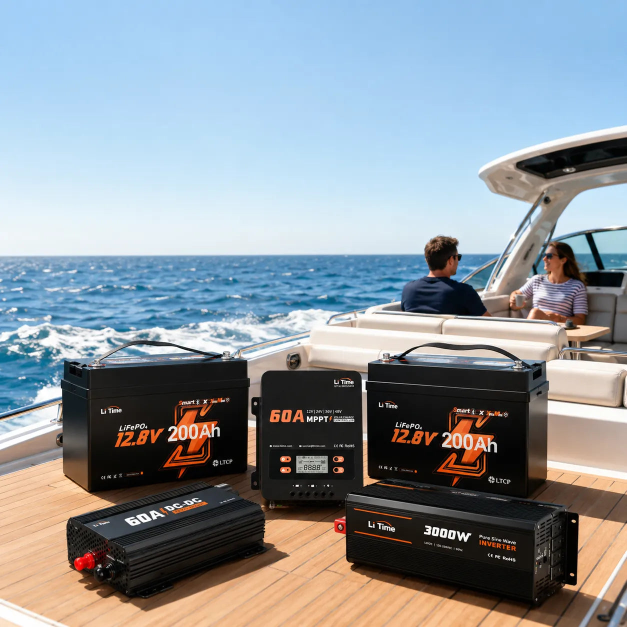LiFePO4 Marine House Battery Kits for Boat Onboard Power