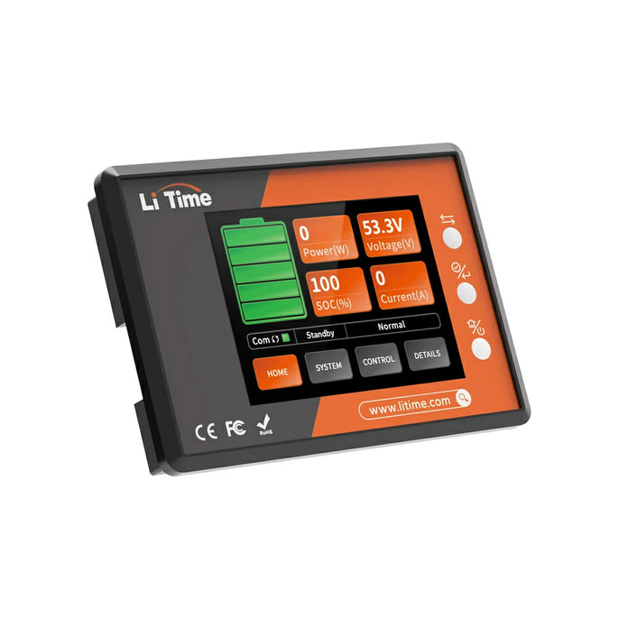 overview of LiTime golf cart battery monitoring display