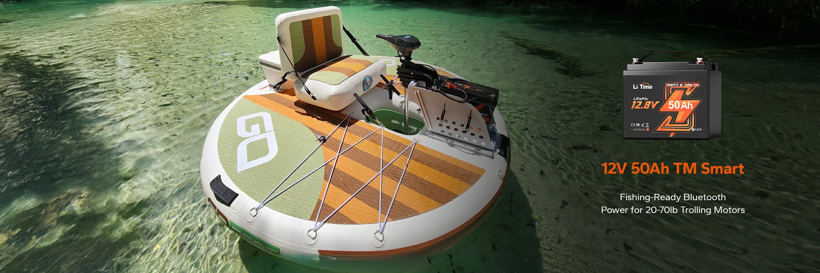 litime lithium trolling motor battery best seller-12v 50ah tm smart, for 20-70 lbs trolling motors